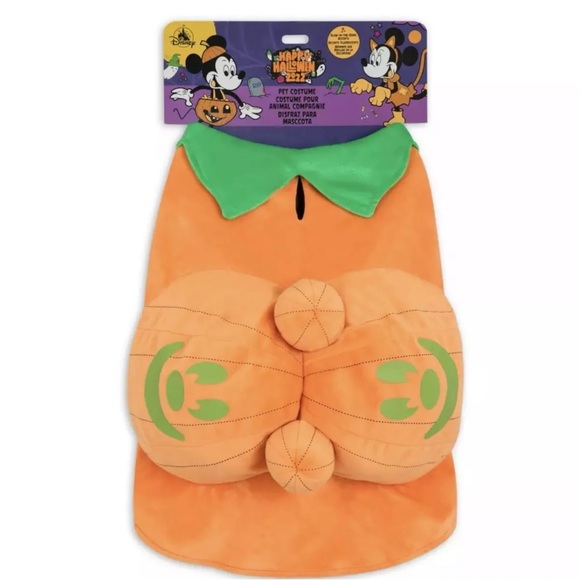 Disney Parks Mickey Jack O Lantern Pumpkin Glow in The Dark Dog Costume  Medium - Picture 6 of 8